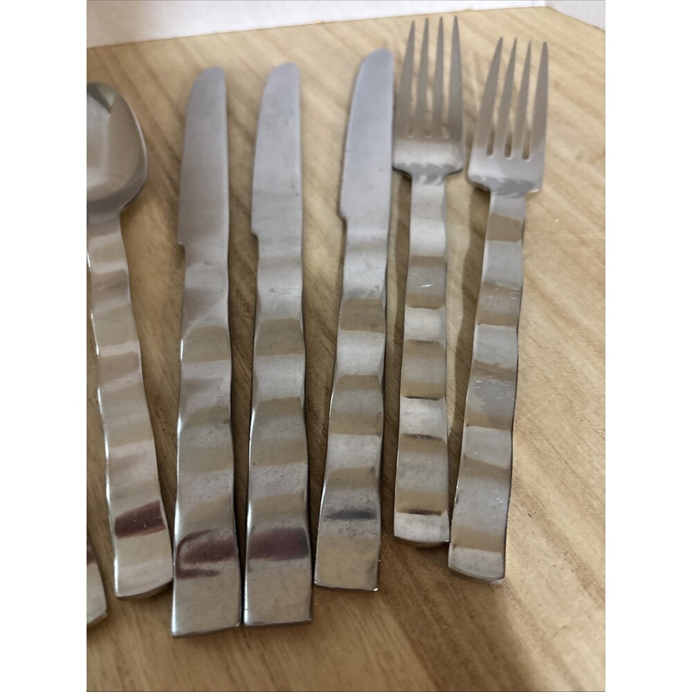 Vintage Farberware Roller Coaster Replacements Spoons Forks Dinner Knives 7 Set - Picture 5 of 8